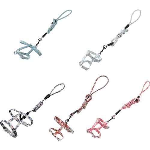 Cotton Dog Pet Puppy Cat Adjustable Harness with Lead Leash 10 Colors To Choose Toys Leash Chain Collars Interactive Toy