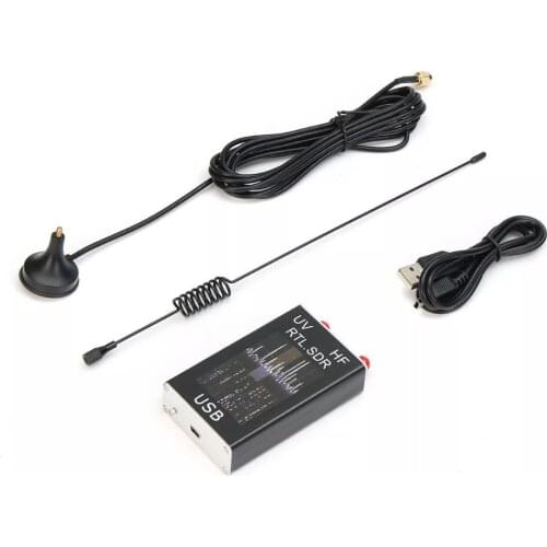 HQXRTEK 100KHz-1.7GHz Full Band UV HF RTL-SDR USB Tuner Receiver R820T+8232U Ham Radio
