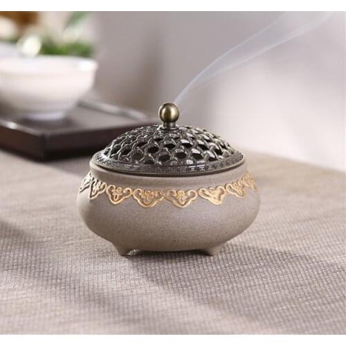 Ceramic Mosquito Repellent Incense Burner Classical Living Room Decor Porcelain Coil Incense Holder