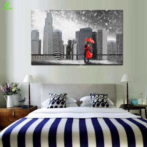 JHLJIAJUN Modular Oil Canvas Painting Romantic Embrace Love Nordic Wall Art Print And Poster Dining Living Room Home Decor