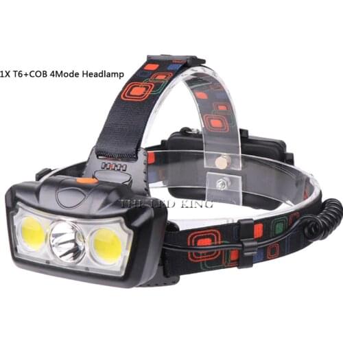 8000LM Powerful T6+2 COB Headlamp USB Rechargeable Headlight Outdoor Camping Head Light Waterproof Head Lamp by 18650 Battery