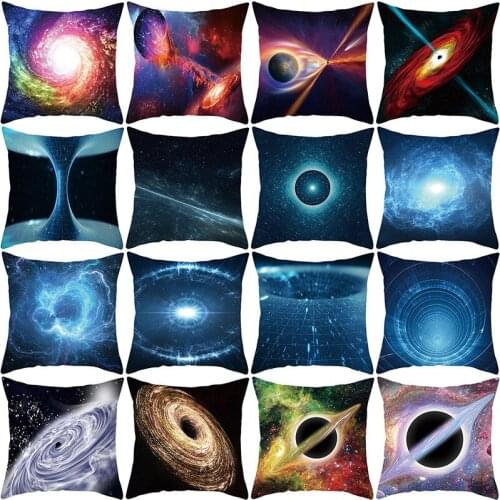 Black Hole Cushion Cover Earth Moon Printed Linen Pillow Cover Home Decoration Throw Pillows Car Sofa Decorative Pillow Case