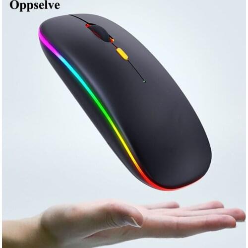 Oppselve Wireless Mouse RGB Bluetooth Computer Mouse LED Wireless Bluetooth Mice For Desktop ThinkPad Macbook Home Gaming Mouse
