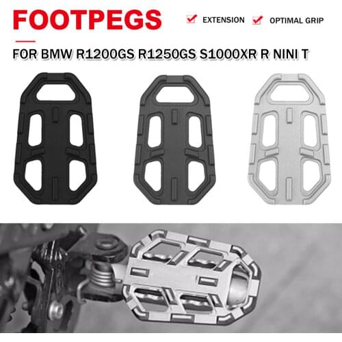 Motorcycle CNC Foot Rests Extension Billet Wide Footpegs pedals For BMW R1200GS R 1200GS LC S1000XR G310GS R Nine T 9T 2013-2019