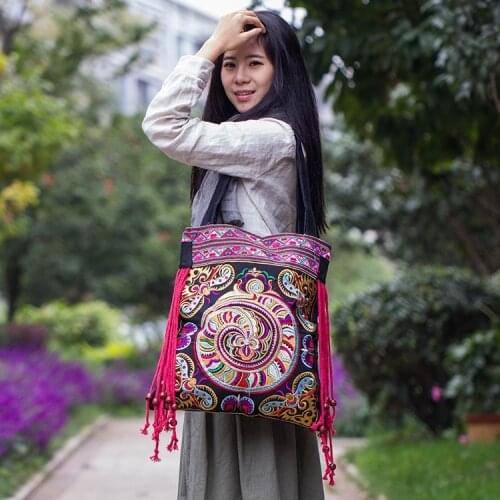 Hot Casual Tote bags!2015 New national nice embroidered shoulder bags handmade embroidery ethnic clothshoulder bag handbags