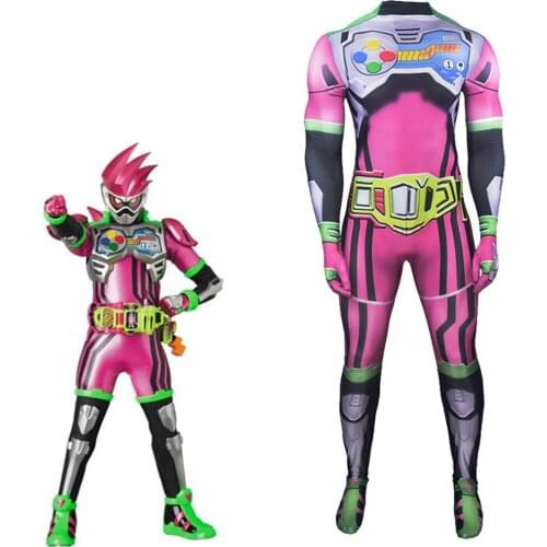 Hot TV Series Kamen Rider Ex-Aid Jumpsuit Cosplay Zentai Jumpsuit Adults Kids One-Piece Halloween Carnival Suit Costume Bodysuit