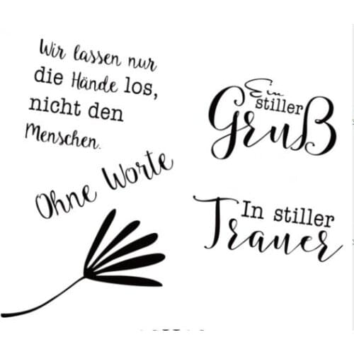 German Words Transparent Clear Silicone Stamp/Seal for DIY scrapbooking/photo album Decorative clear stamp ST0335
