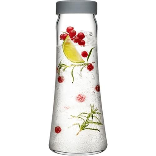 Gray Cap Bottle Water Jug Water Bottle, Tap Lemonade, Glass Teapot, Beverage Dispenser Tap Lemonade