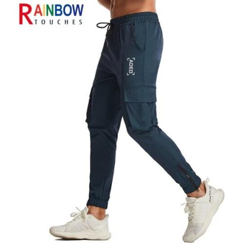 Rainbowtouches Sports Men Color Changing And Slim Fitness Trend Large Pocket Cargo Outdoors Pants Superior Quality
