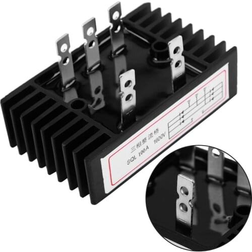SQL100A 1600V Three Phase Diode Bridge Rectifier AC To DC Diode Metal Case Bridge Rectifier Module Electronic Components