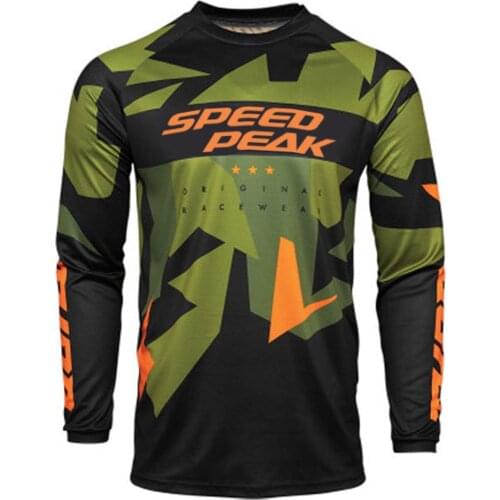 SPEEDPEAK Motocross jersey Sport Mtb Bicycle Long sleeve Man Soccer Team Bike Red Cycling Jersey Sportswear Bicycle