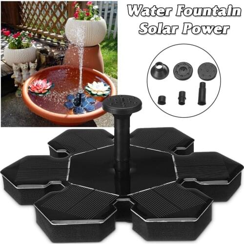 Universal Garden Mini Floating Solar Power Water Pump Fountain 4 modes Sprayers Garden Ponds Floating Decoration Kit