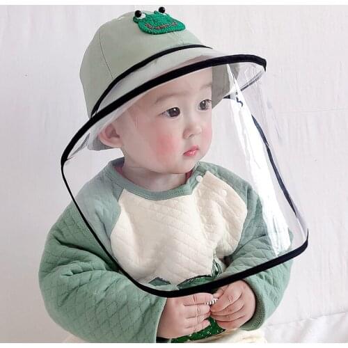 Protective cap anti-droplet cartoon child fisherman hat basin hat Protective Hat Dustproof Cover Kids Boys Girls Fisherman Cap