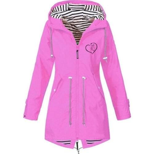 Women Jacket Coat Waterproof Windproof Transition Hooded Jackets Outdoor Hiking Clothes Outerwear Womens Lightweight Raincoat