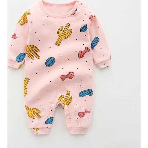 ZWY432 Babys Jumpsuit New Born Baby Girl Clothes Baby Boy One Piece Outfit Cartoon Rompers Infant Clothing 0-24 Months
