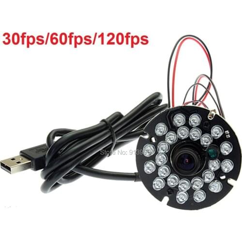 2 megapixel 1080P High speed CMOS OV2710 6mm lens IR LED infrared Night Vision Usb Cmos Camera Module with IR CUT for Windows