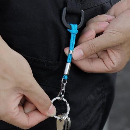 2 pieces of wire keychain anti-oxidation adjustable wear-resistant key rope with loop rope aircraft cable key loop rope
