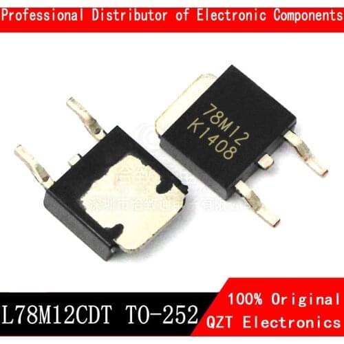 20PCS 78M12 TO-252 L78M12CDT TO252 L78M12 TO-252-2(DPAK) 12V voltage regulator new and original