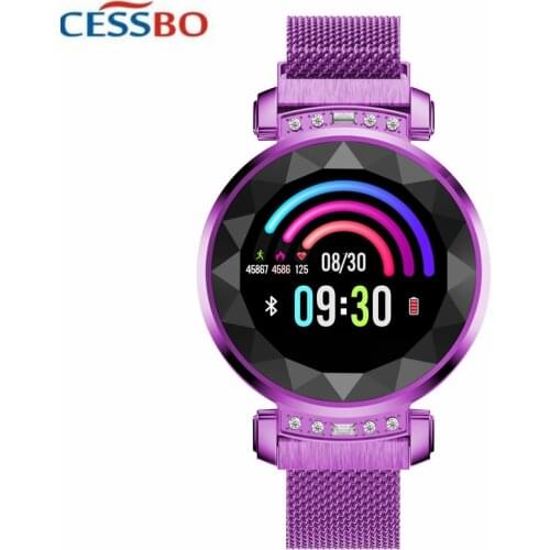 2019 Metal Smart Bracelet for Women Girls Pedometer Sport Fitness Tracker Blood PressureHeart Rate Monitor Smart Bracelet Watch