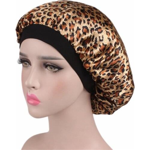2021 Leopard print Turban Women National Wind Muslim Hat Bandana Chemotherapy Hat Sleep Caps Beanies Headwrap Fashion Casual