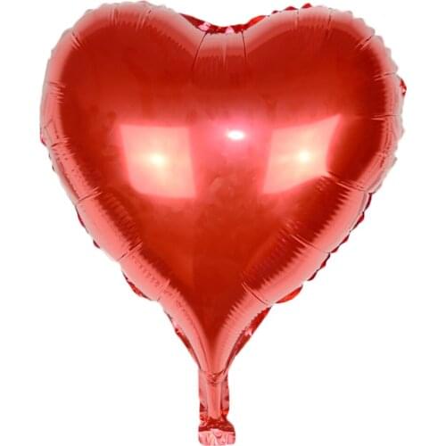 60% Hot Sale 18in Reusable DIY Shiny Heart Solid Color Foil Balloons Valentine Wedding Engagement Party Decor Festival Supplies