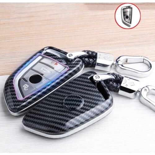 ABS Carbon Fiber Car Remote Key Case Cover For BMW X1 X5 F15 X6 F16 F48 5 7 Series G11 G30 F39 Key Protection Holder Shell Bag