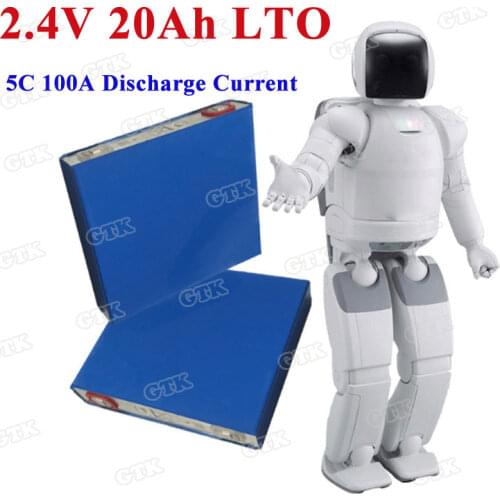 6pcs 2.3V 2.4V 20Ah LTO battery 2.3v Lithium titanate battery 5C discharge current long life for DIY 12v 24v 1800w car starter