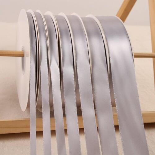 100yard Off White Silk Satin Ribbon Wedding Party Decoration Gift Wrapping Xmas New Year Apparel Polyester Sewing Fabric