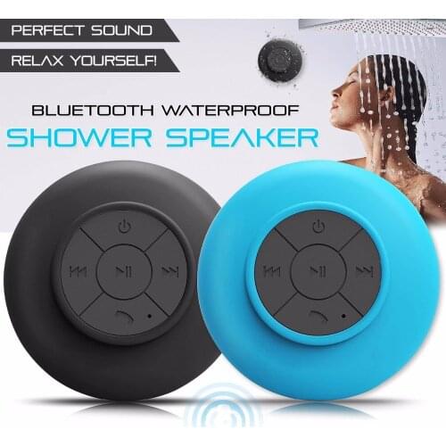 Wireless Waterproof Subwoofer Speaker Mini Hands-free Bathroom Shower Bluetooth Speaker With Suction Cup Handsfree Mic
