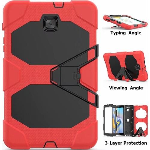 Case For Samsung Galaxy Tab A 8.0 2018 T387 T387V Shock Proof Full Body Cover Stand Sleeve For SM T387 SM-T387 Case Capa Funda