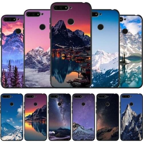 Mountain black Silicone Phone Case For honor 30 20 Pro 8 8X 9 10 20 Lite Mate 10 20 30 Lite Pro cover