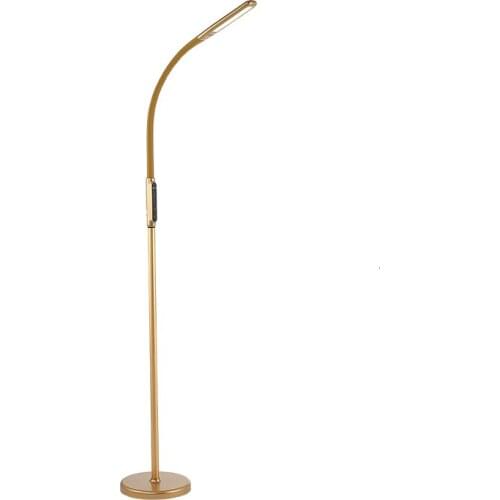 Contemporari Portable Black Gold Aluminum Eye Protection Office Nordic Dimmable Hotel Modern Stand Reading Led Floor Lamp