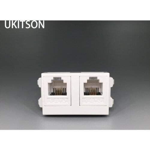 Dual Connector CAT3 RJ11 Telephone Modules 2 Ports Phone Socket Slot For Wall O