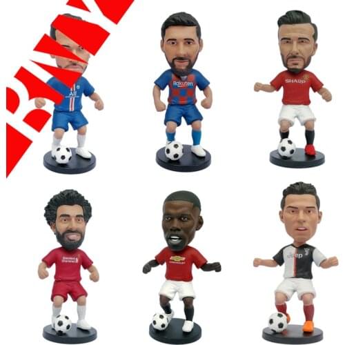 10cm Football Star Action Figure Toy PVC Soccer Sport Figurine Car Jewelry Toy Collection Model Doll BNY
