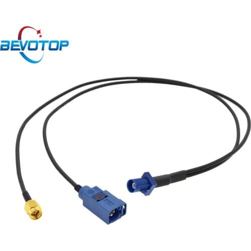 Fakra C Male to SMA Male & Fakra C Female Y Type GPS Adapter Fakra to SMA Splitter Cable Navigation GPS Antenna Extension Cord