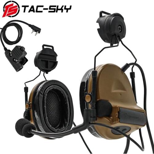 TAC -SKY COMTAC COMTAC II Helmet Bracket Headset Noise Reduction Pickup Military tactical Headphones and tactical PTT u94ptt