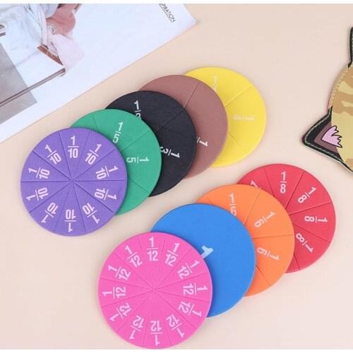 Magnetic Circular Fractions Counting Wooden Toys ChildrenS Early Education Math Operation Learning Educational Toy Gift