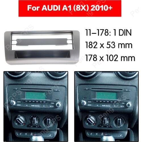 1 DIN Car Radio stereo Fitting installation adapter fascia For AUDI A1 (8X) 2010+ Stereo Frame Fascias Mount Dash DVD CD ABS