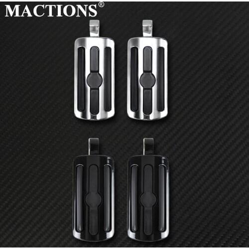 Motorcycle Highway Footpegs Black Chrome Male Mount Foot Rests For Harley Sportster XL 1200 883 Custom Touring Road Glide Dyna