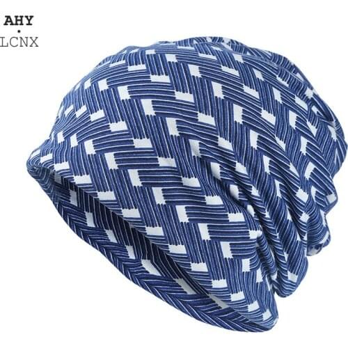 New Fashion Women Hat Scarf Brand Stripes Skullies Lady Double Used Beanies Cute Girls Cotton Hats Autumn Winter Warm Bone