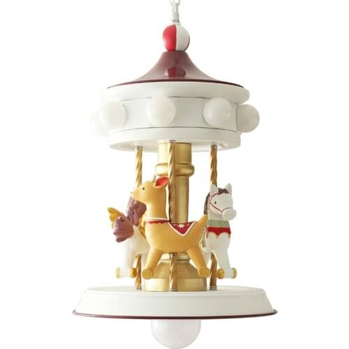 New Cartoon Circus Pendant Lights Nordic Childrens Room Hanging Lamps Boy Girl Bedroom Pendant Lamps Cute Dual-purpose Lights