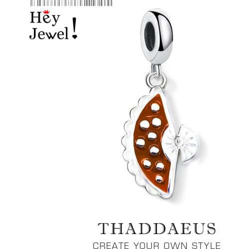 Red Enamel Spanish Summer Night Dance Flower Fan Pendant Drops Silver Charm Beads Women Gift Fit All European Bracelets Necklace