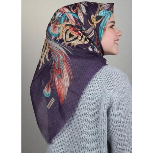 POLOİST SHİNE PATTERNED SILVERY LINEN SCARF-DESEN-23-RENK-06