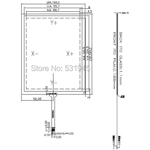 ZhiYuSun for LAUNCH X431 5.7Inch Touch Screen 133mm*105mm game touch panel for Digital sensor glass133*105