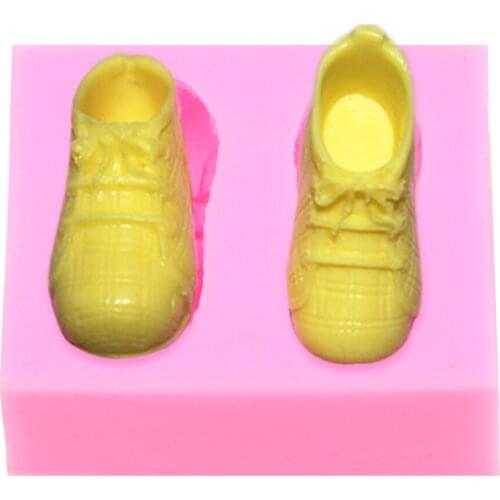 Bakeware Silicone Cake Tools Fondant Sugar Chocolate Mold DIY Cake Decoration Tools Soap Mold 3d Baby Shoes Shape Cake Mold