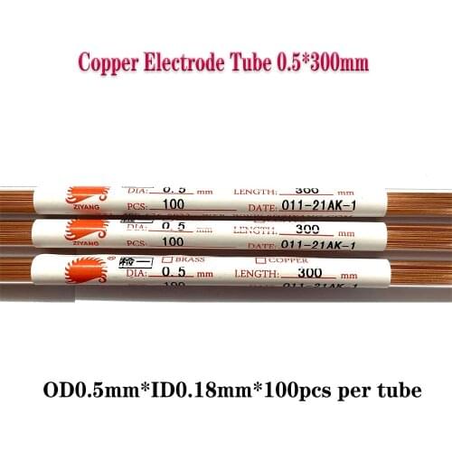 Ziyang Copper Electrode Tube OD0.5*300mm Single Hole for EDM Drilling Machine