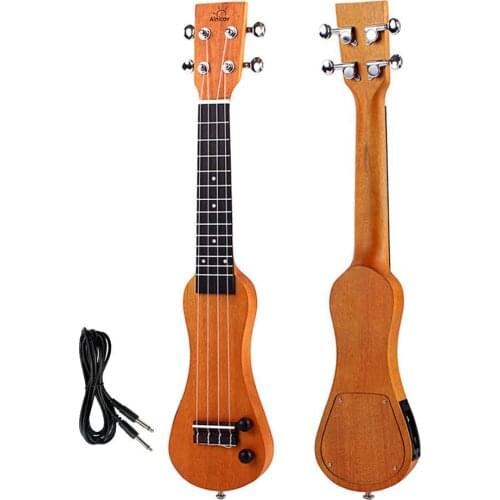 21 inch Electric Guitar Ukulele Solid Wood Shell Mahogany Ukelele Electric Instrument