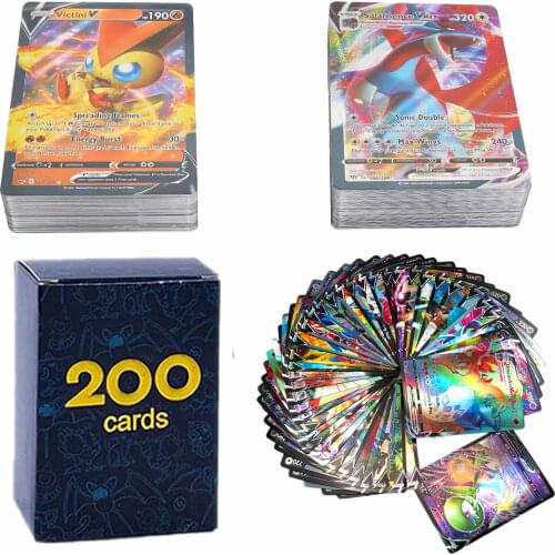20-200pcs Pokemon Shining Cards Funny PokéMon V VMAX MEGA GX EX Enengy Game Battle Trading Card Child TAKARA TOMY Toys Kids Gift