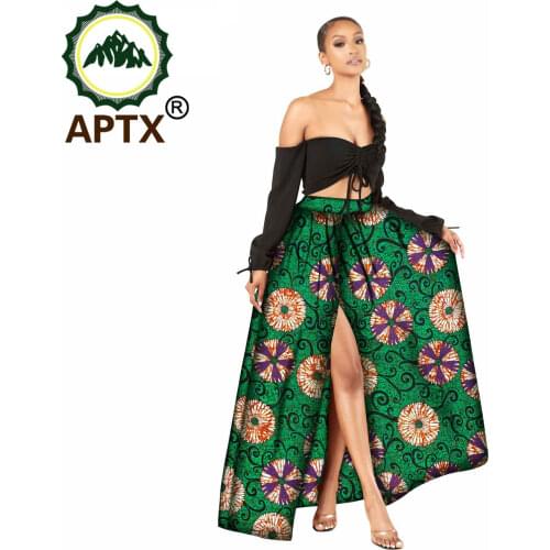 African Clothing For Women Ankara Style Long Skirt Winter Floor Length African Princess Wax Pure Cotton Elegant Lady Colorful