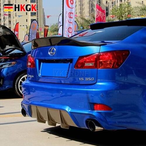 Car accessories Real Carbon Fiber Car Rear Trunk Boot Lip Spoiler Wing Lid For Lexus IS250 IS350 ISF 2006-2013 Rear Wing